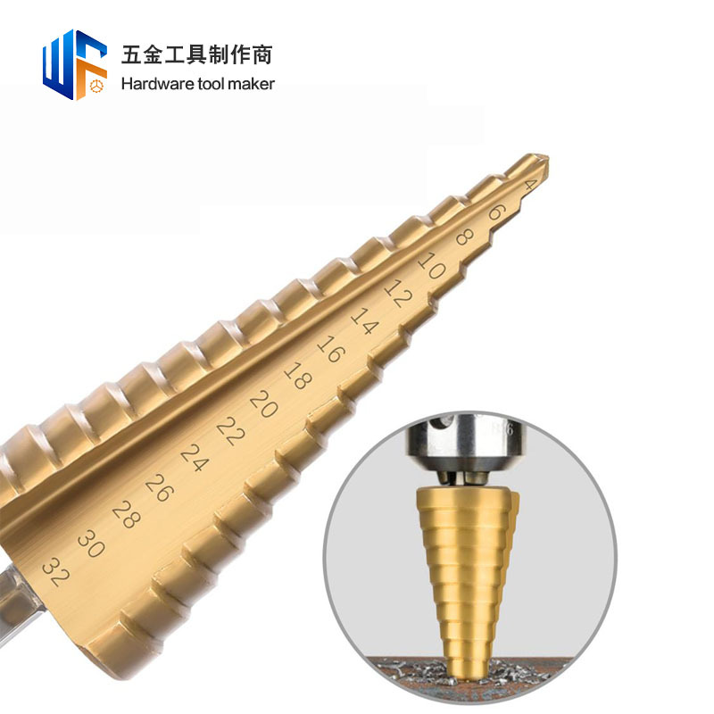 Factory direct sales of hexagonal handle pagoda drill bits, multi-functional reaming step drill bits, electric drills, drilling tools, and step drill bits details Picture