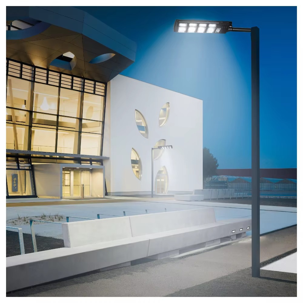 New cross-border exclusive outdoor street lamps, high-power garden lamps, three-sided wide-angle integrated solar street lamps Application Scenario