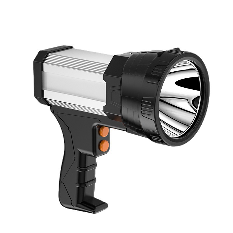 Cross-border P50 High-intensity rechargeable spotlight USB input/output gun-type searchlight Long-range high-intensity flashlight Item Picture