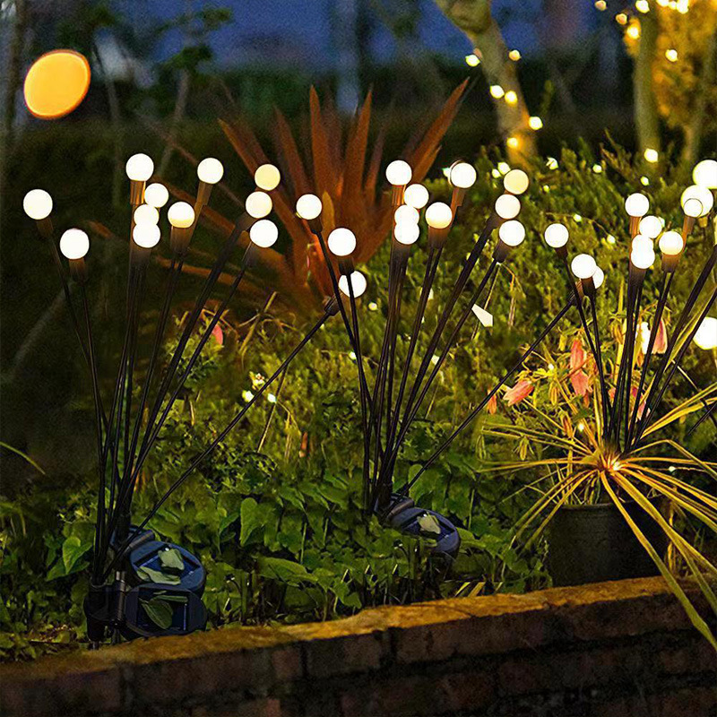 Outdoor waterproof solar firefly ground plug lights, ambient lights, landscape lights, lawn lights, solar outdoor garden lights Specification drawing