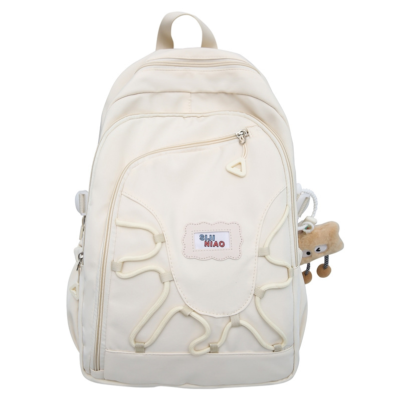 The 2024 new color-blocking creative backpack is a versatile and casual backpack for college students and a casual schoolbag for junior and senior high school students Item Picture