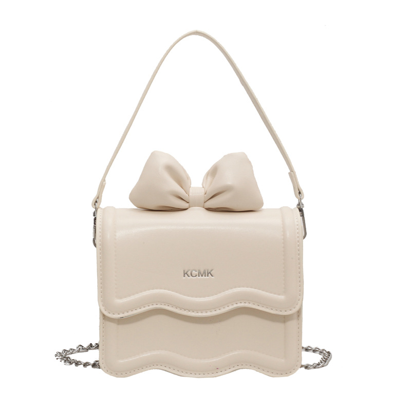 Versatile ins chain bag for women, 2023 new trendy and fashionable small square bag, high-end bow, niche crossbody bag Item Picture