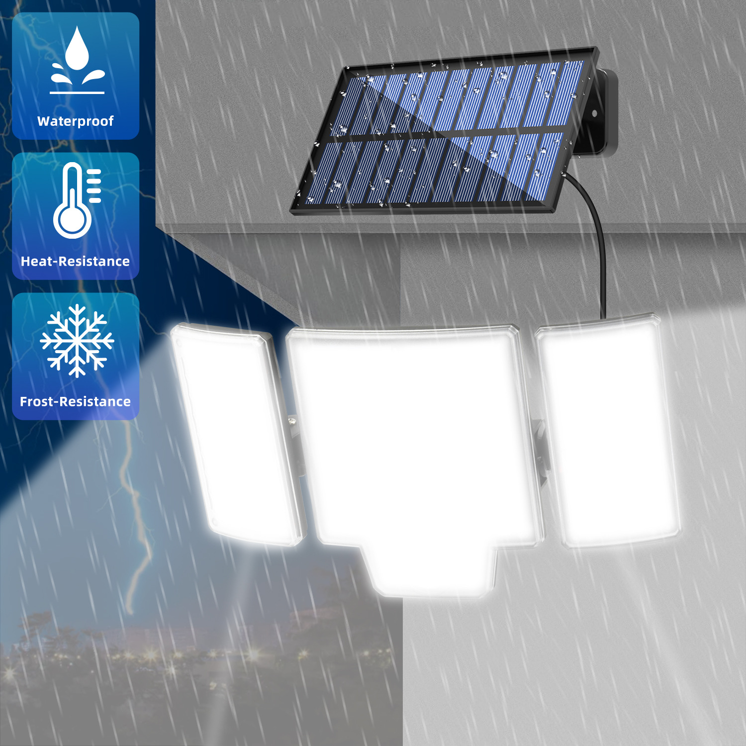 Solar outdoor lamps, human-sensing household garden lamps, new outdoor lighting solar led street lamps details Picture