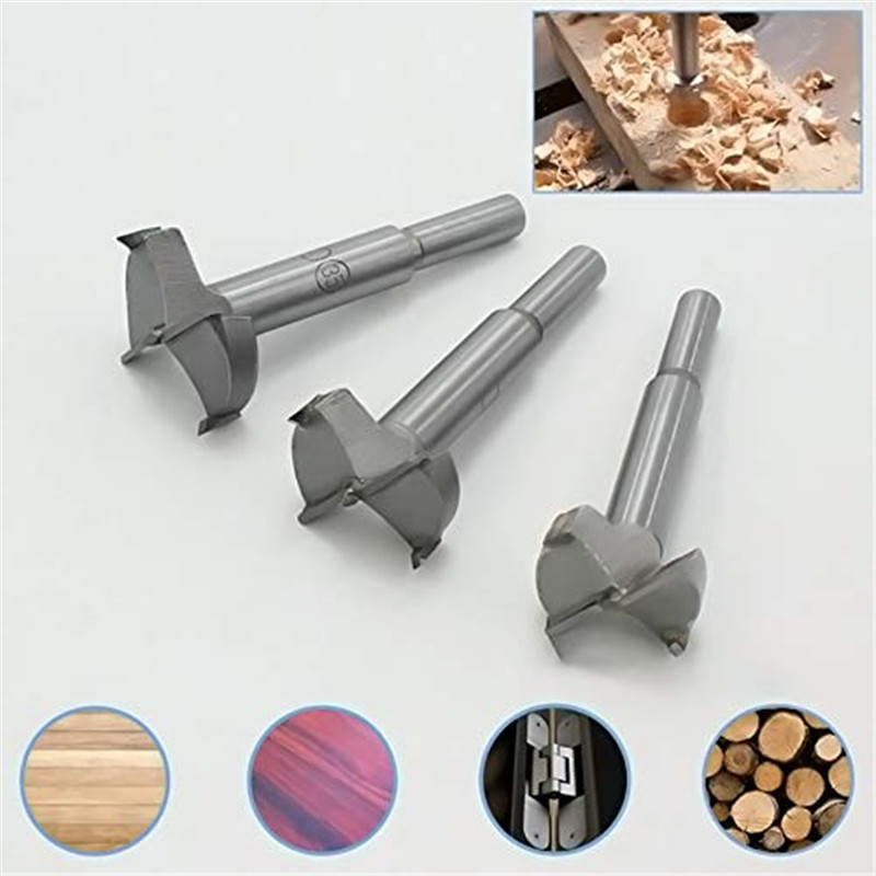 Woodworking alloy drill bit, woodworking hole opener, hole reamer, wood board hole opening and drilling 12-100mm in diameter Specification drawing