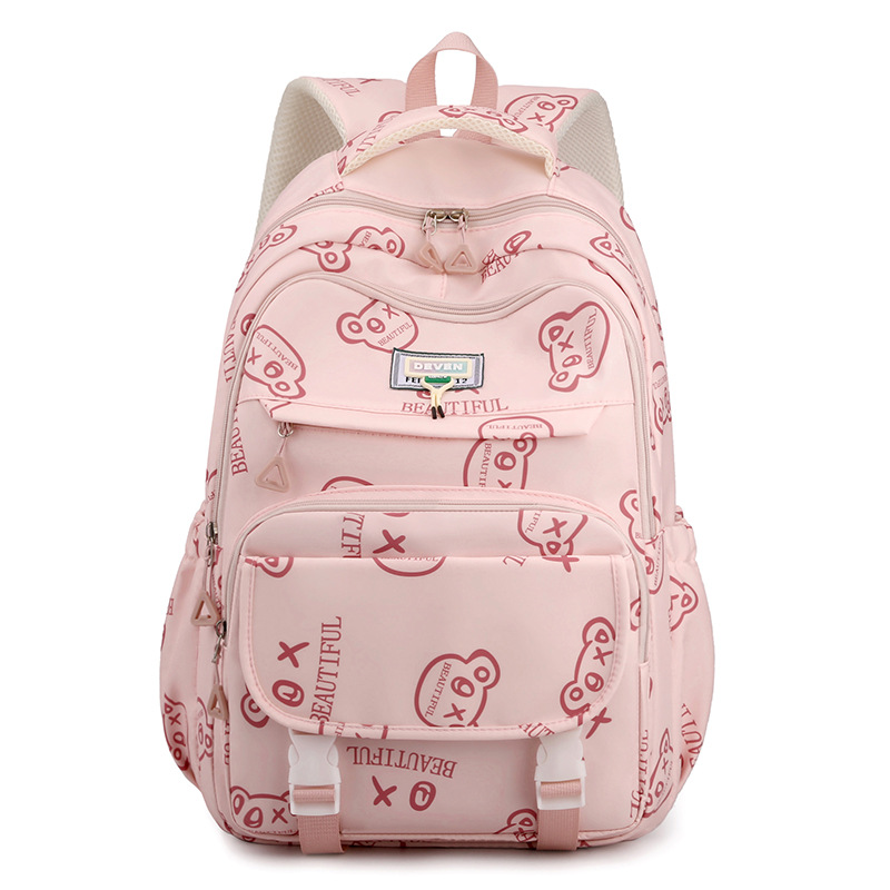 Wholesale of new student schoolbags, cute printed girls, middle school backpacks, large-capacity outdoor casual and load-reducing backpacks Item Picture