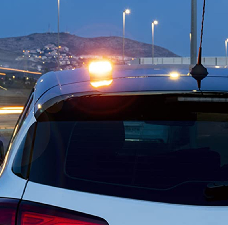 LED car warning fog lights, haze anti-rear-end flash lights, flashlight lighting lights Application Scenario