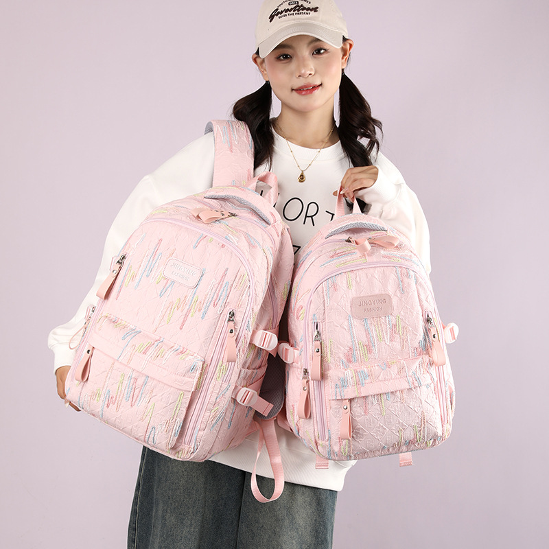 Korean version large-capacity backpack, high appearance level, cute and sweet backpack, female junior high school and college student backpack in various sizes details Picture