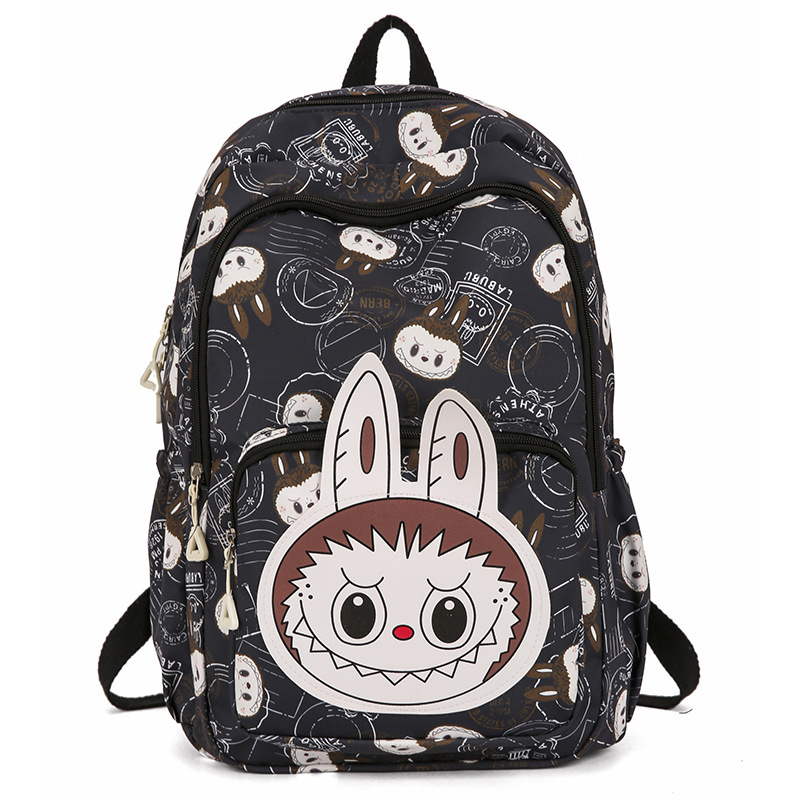 ins large-capacity casual backpack, trendy printed, simple student and primary school campus backpack, lightweight backpack Item Picture