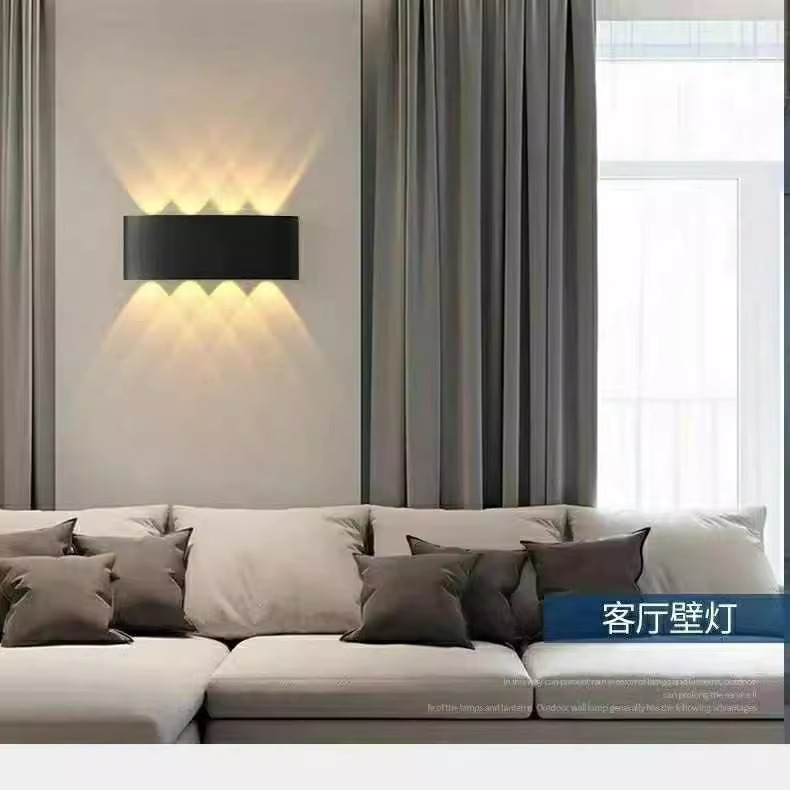 Wall lamps with led dual-head up and down lighting, corridor, bedroom, bedside, creative hotel, light luxury living room wall decoration details Picture