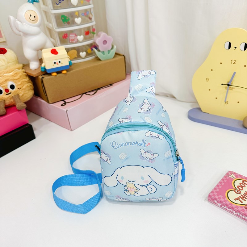 2024 Winter New children's bag, ins Korean cartoon chest bag, lightweight and fashionable travel crossbody backpack for boys and girls details Picture