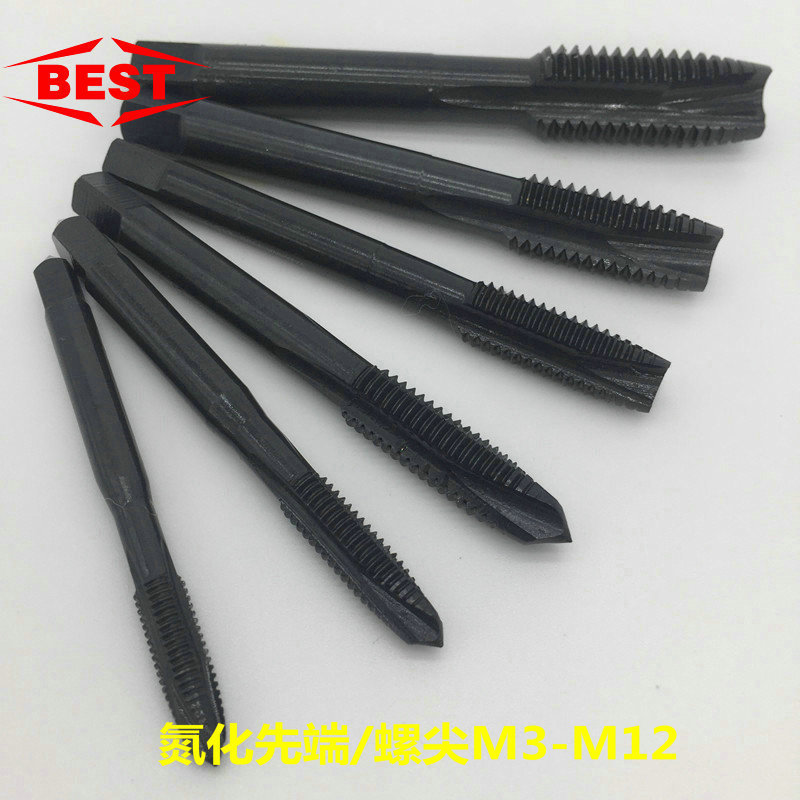 Nitrided tip taps M2M14 machine screw tip taps have lower chip grooves M3, M4, M5, M6, M8, M10 Specification drawing