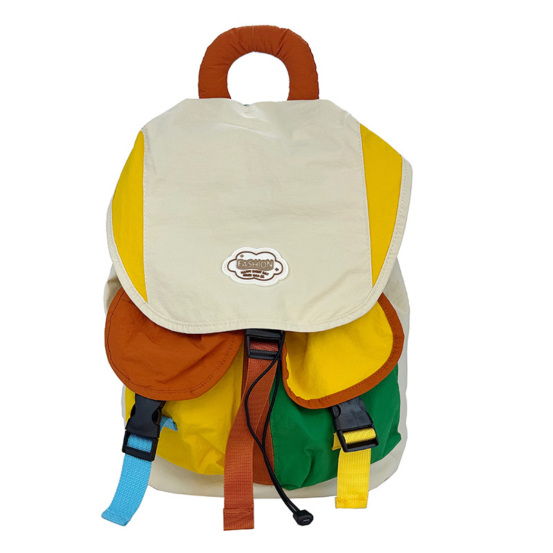 Wholesale summer trendy casual color-blocking backpacks, outdoor multi-functional simple and lightweight backpacks, fashionable travel small bags Item Picture