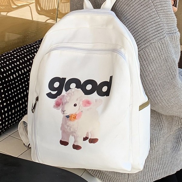 New large-capacity cute cartoon backpack for autumn and winter, a versatile backpack with a casual and girlish style Specification drawing