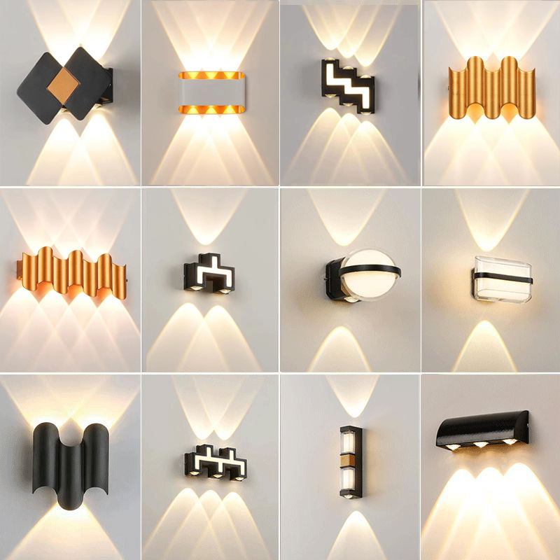 The best-selling new led outdoor waterproof wall lamp is a decorative lighting fixture that emits light up and down for villas, courtyards, gardens and walls full figure