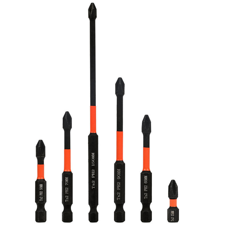Impact strong magnetic screwdriver head cross S2 high hardness screwdriver, hand drill screw set, electric screwdriver impact screwdriver head Item Picture