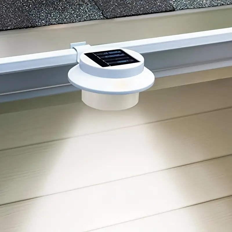 Guardrail LED solar light, water trough light, outdoor rainproof wall light, fence light, solar railing eave light Application Scenario