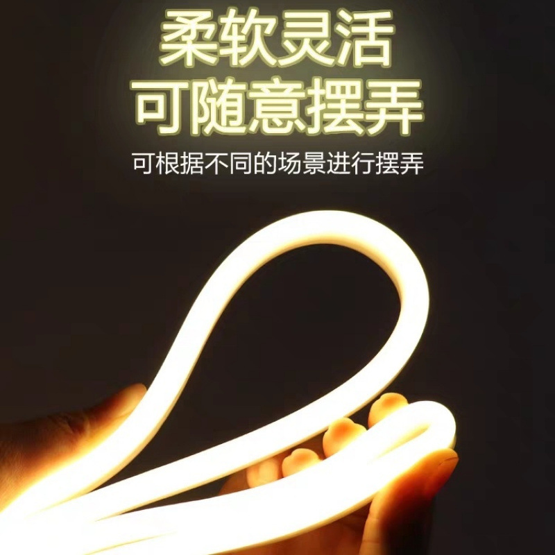 Circular light strips, led outdoor waterproof light strips, ultra-bright neon light strips, soft light strips, long strips, 360-degree luminous light strips, 220v Application Scenario