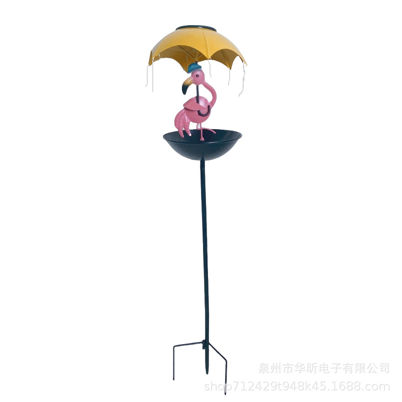 Cross-border in-stock solar garden lights, flamingos, bees, umbrella lights, solar ground plug lights, solar lawn lights Item Picture