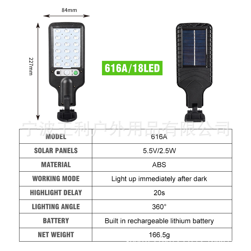 New solar outdoor LED courtyard wall lamp, human-sensing garden terrace garage door, waterproof and safe street lamp Item Picture