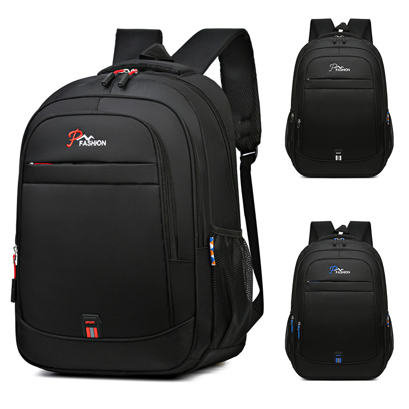 Cross-border fashion trend men's backpacks, large-capacity business computer backpacks, simple student schoolbags, casual travel bags full figure