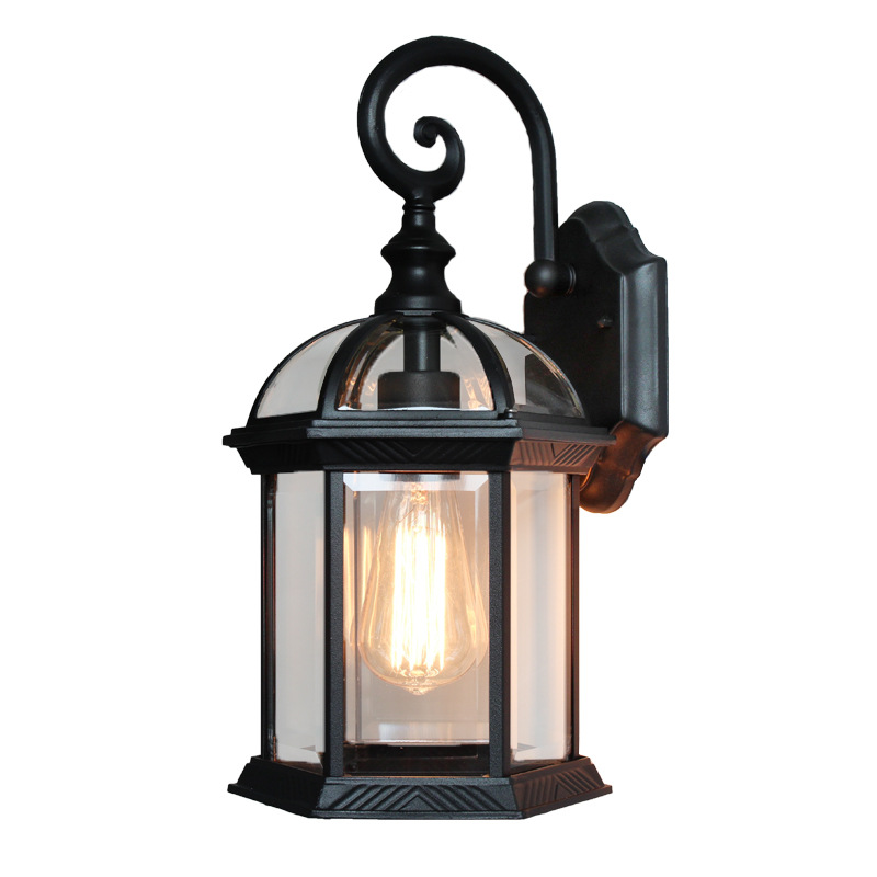 European and American style retro wall lamps, simple LED lights for living room corridors, outdoor villa balconies, waterproof outdoor corridor lights Item Picture
