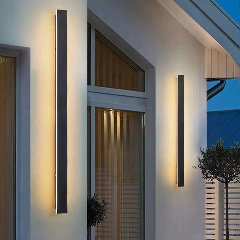 Waterproof outdoor long strip wall lamp, line wall lamp, simple and minimalist outdoor IP65, direct supply from the manufacturer for villas, cross-border bestseller Application Scenario