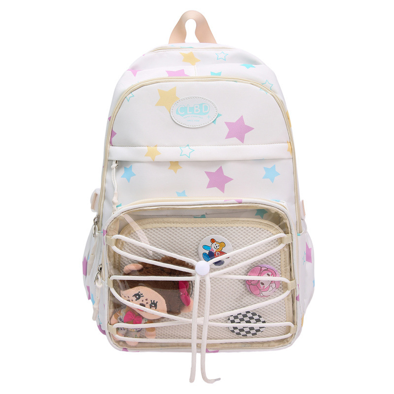 2025 High school and junior high school student backpack, Korean version travel and leisure computer backpack, Backpack, large capacity Schoolbag for girls Item Picture