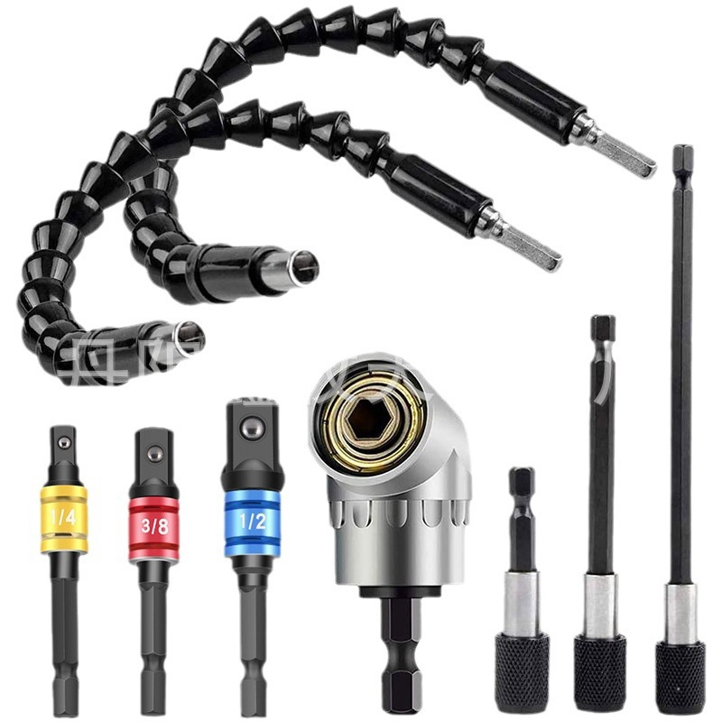 Quick-change universal flexible shaft socket corner changer, magic socket AD connecting rod socket combination set Item Picture