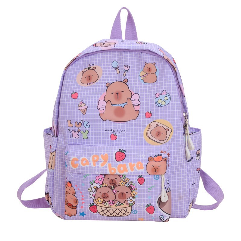 Cute cartoon new backpack, schoolbag and girl's bag for kindergarten Kapibala travel Item Picture