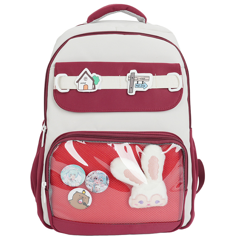 New Japanese-style transparent comic exhibition student large-capacity backpack, Baji Schoolbag and Guziwa backpack Item Picture