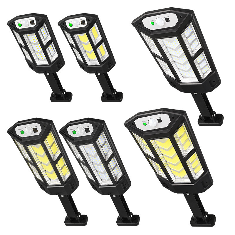 Cross-border new solar street lamp, integrated COB rainproof household garden lamp, sensor remote control outdoor lighting lamp D Item Picture