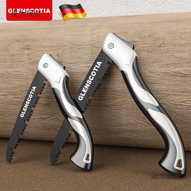 German precision saw, a tree sawing wonder, garden logging head tool, outdoor folding saw, Japanese household hand microphone, Taibao Application Scenario