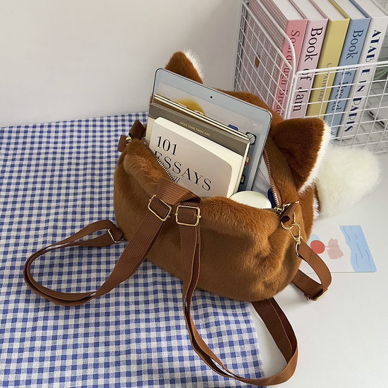 A cute cartoon little bag, a versatile and multi-functional single-shoulder bag for women's commuting. A new little raccoon doll children's backpack Application Scenario