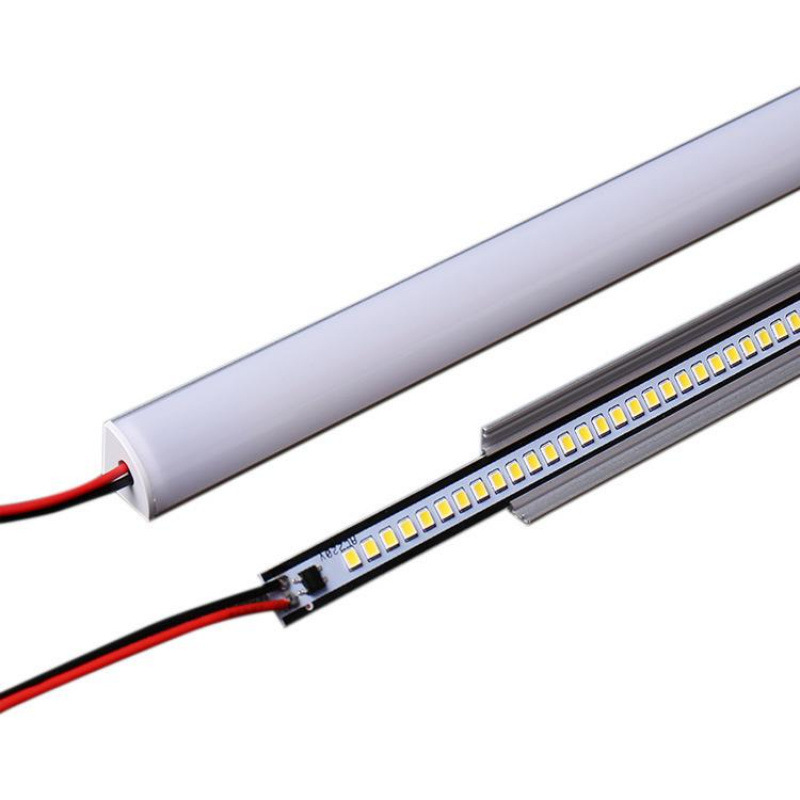 High-voltage, driver-free, 220v led light strip with aluminum groove and milky white cover, V-shaped right-angle hard light strip for display cabinets, wine cabinets and shoe cabinets Item Picture