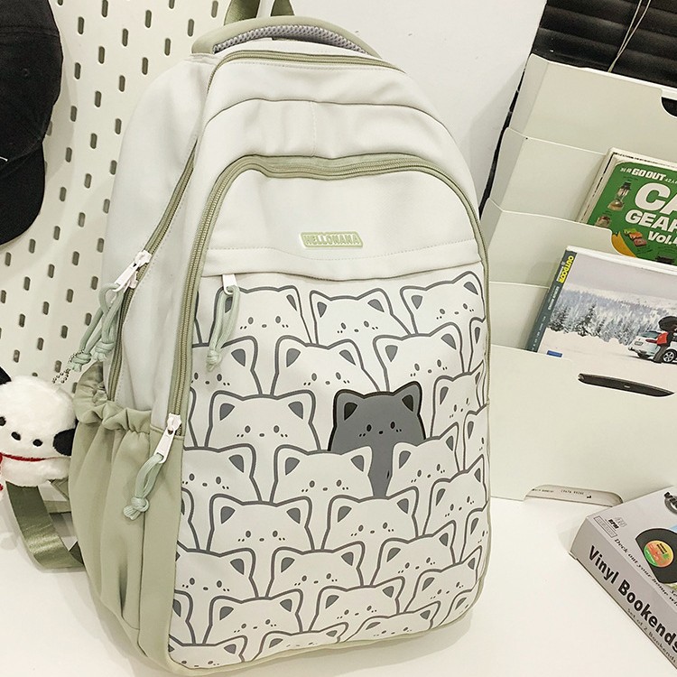 Cartoon schoolbag, Japanese-style primary school student's cute graffiti, large-capacity backpack, junior high school backpack, school-style casual bag full figure