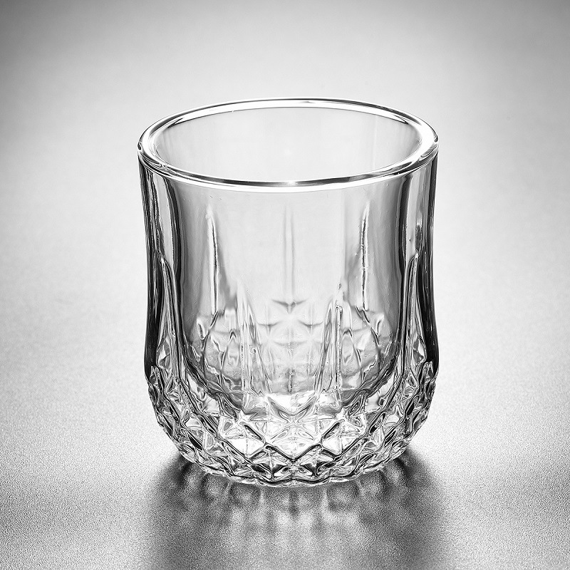 【 Customized LOGO】 New cross-border glass cups, double-layered whisky wine glasses, bar wine glasses, business gifts details Picture