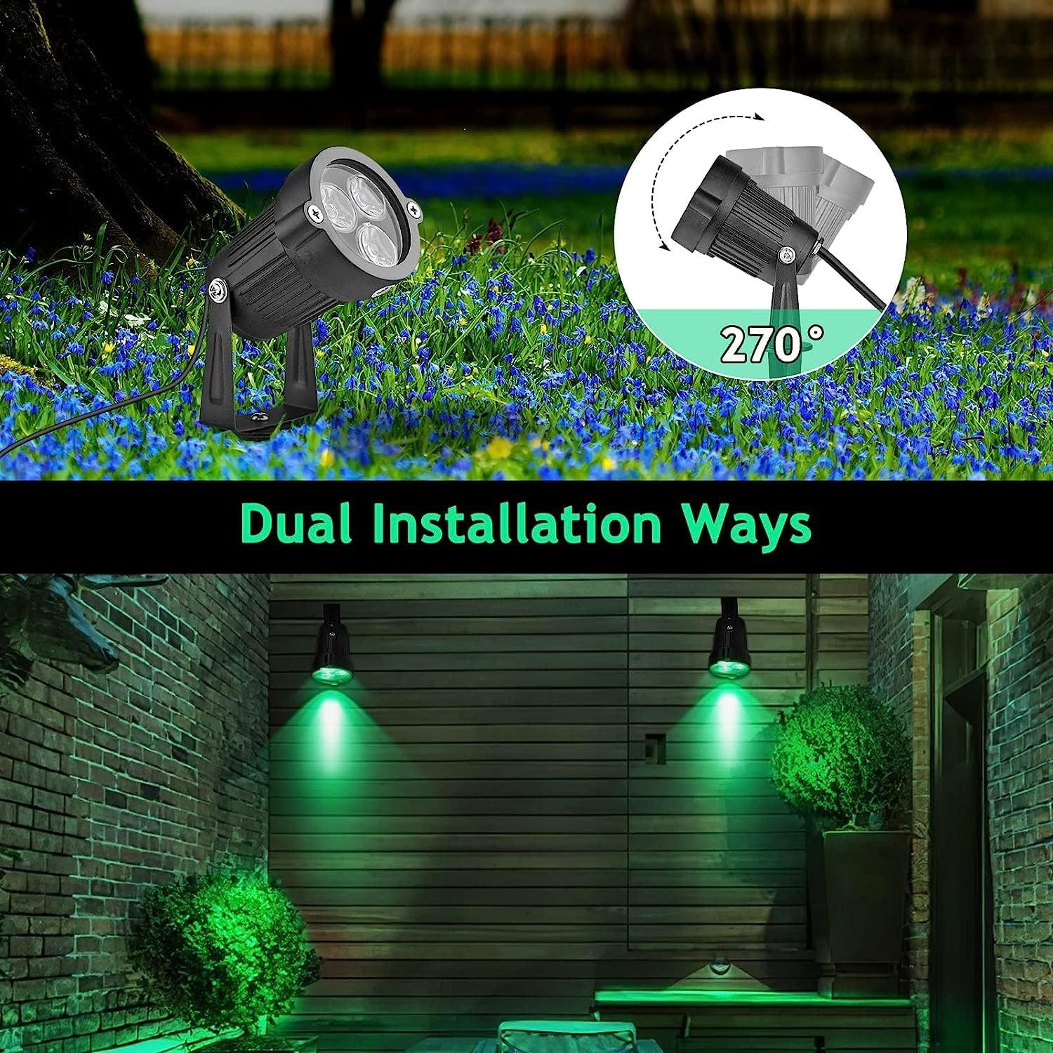 3w three-bead ground-insertion led tree lighting, outdoor waterproof die-cast aluminum RGB seven-color tree lighting wholesale, cross-border exclusive supply details Picture
