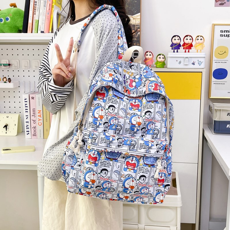 High-appearancelevel lightweight travel schoolbag kt, cute printed junior and senior high school, college student backpack, large-capacity backpack for commuting Specification drawing
