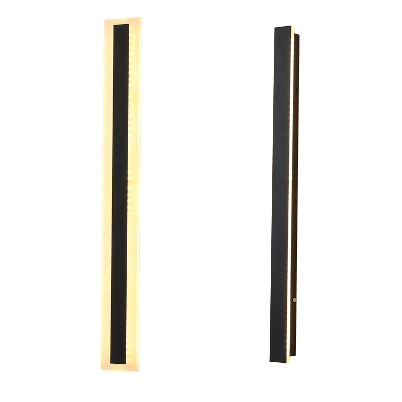 Minimalist long strip outdoor waterproof LED wall lamps, decorative background wall lamps, engineering wall-washing lamps, villa gate and courtyard lamps Item Picture
