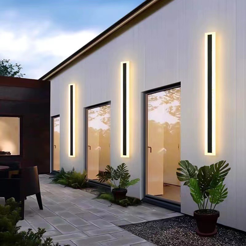 Waterproof outdoor long strip wall lamp, line wall lamp, simple and minimalist outdoor IP65, direct supply from the manufacturer for villas, cross-border bestseller Specification drawing