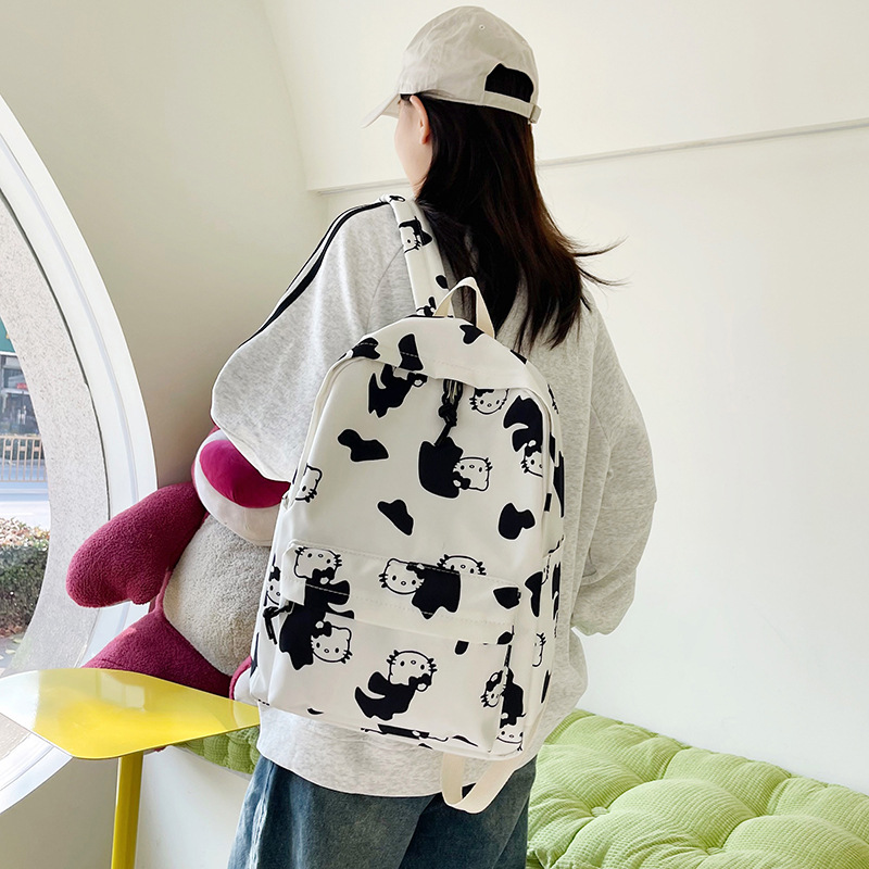 New ins fresh and cute backpack for primary and secondary school students, a large-capacity, lightweight and simple backpack details Picture
