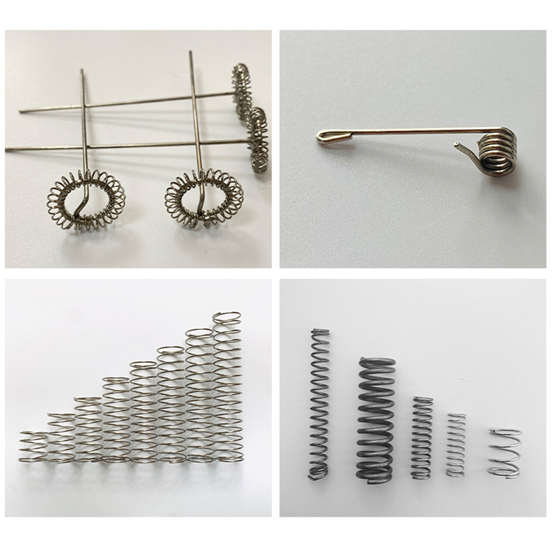 Customized stainless steel compression spring double-hook tension special-shaped multi-functional spring coil shock absorption battery touch spring Specification drawing