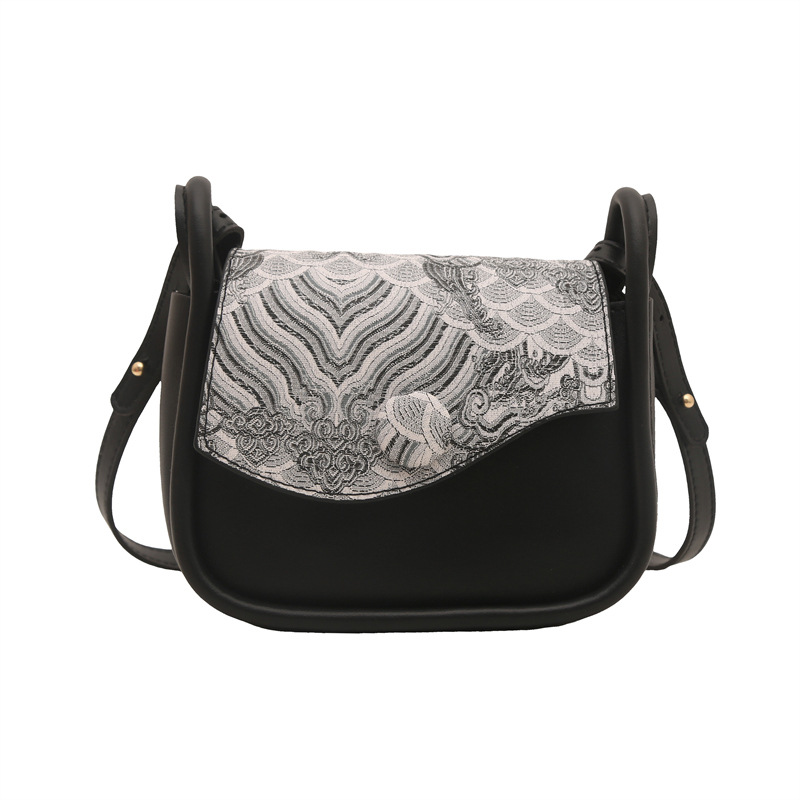 This is a small, lightweight square bag with a Chinese style, hand-held and crossbody design. It is a retro women's bag with a high-end feel Item Picture
