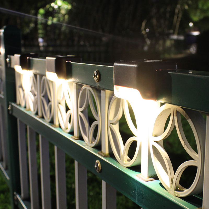 Solar staircase lights, outdoor waterproof railing lights, LED fence lights, fence lights, courtyard lights, solar step lights details Picture