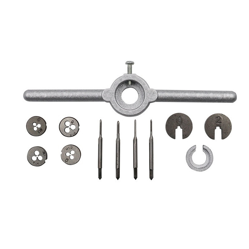 15/10/8-piece mini tap and die set, hand tap wrench and die winch metric combination set Item Picture