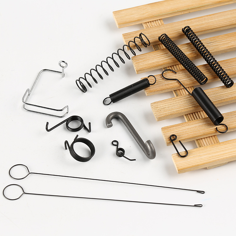 Factory direct supply of 304 stainless steel tensile spring, middle ear cylindrical double hook mechanical tension spring, multi-purpose for furniture and toys Specification drawing
