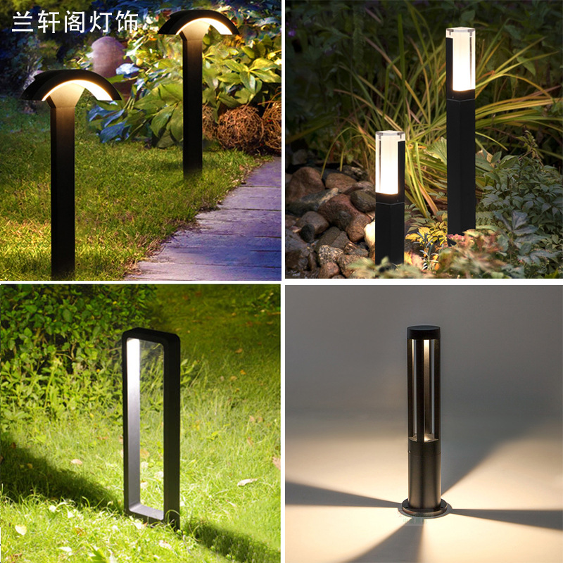 Outdoor acrylic waterproof lawn light, led light, outdoor modern landscape courtyard garden, villa ground socket square full figure
