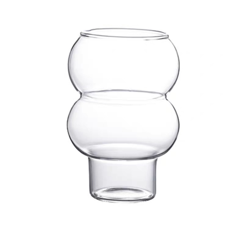 High borosilicate glass household creative gourd cups, milk and juice cold drink cups, latte coffee cups, ice cream cups Item Picture