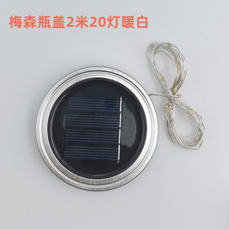 Solar lamp string lights, 7cm round battery box accessories, plastic handicrafts, glass bottles, ceramic lamp accessories details Picture