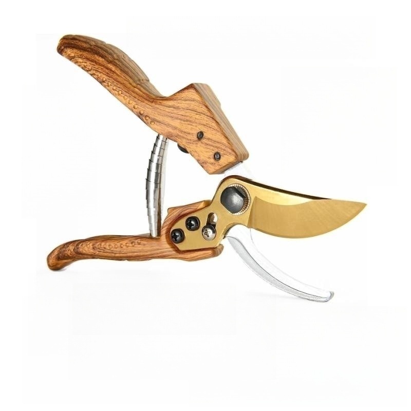 Cross-border SK5 wood grain handle pruning machine, branch pruning, flower branch pruning, garden scissors, fruit picking, potted plant seedlings full figure